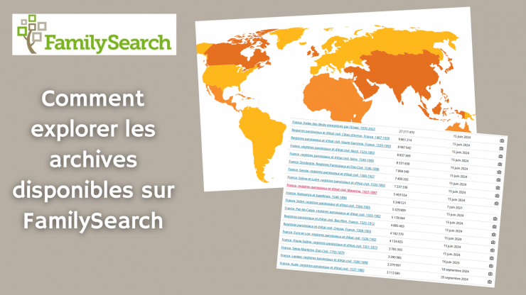 Comment explorer les archives disponibles sur FamilySearch