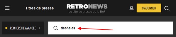 Retronews - Moteur de recherche