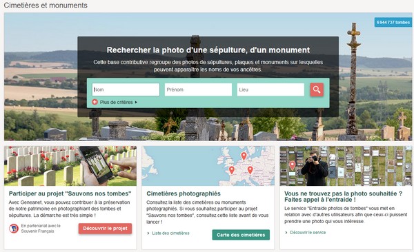 Accueil Geneanet - Sauvons nos tombes