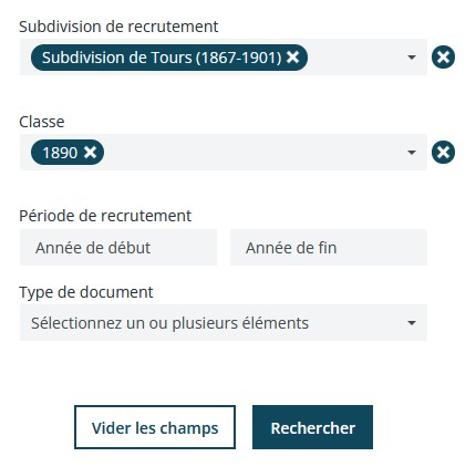 Comment consulter les registres matricules sur le net - AD 37 - Moteur de recherche