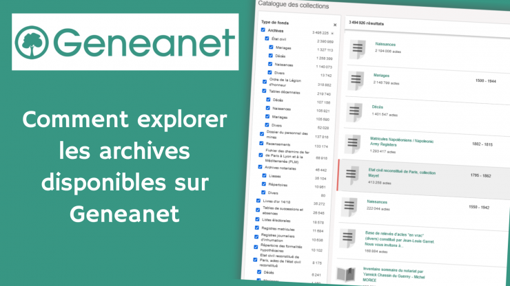 Comment explorer les archives disponibles sur Geneanet