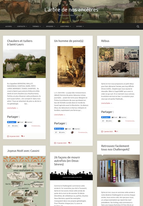 Pourquoi et comment créer un blog de généalogie - Exemple de blog - L'arbre de nos ancêtres
