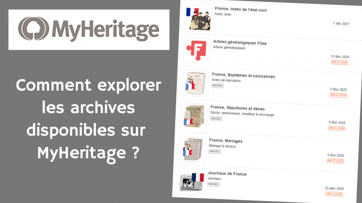 Comment explorer les archives disponibles sur MyHeritage